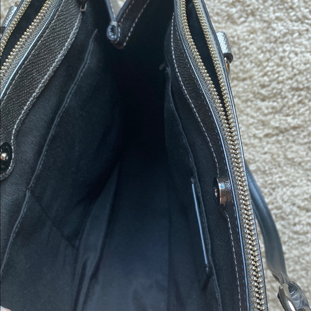 COACH Brooke Silver Snake Print Leather Handbag / Crossbody - Picture 14 of 15